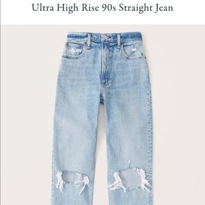 NWT Abercrombie and Fitch “The 90’s Straight” Ultra High Rise Jean